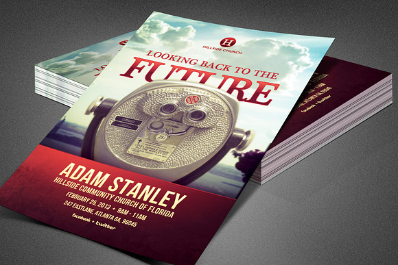 Looking Back Church Flyer Template in Flyer Templates - product preview 4