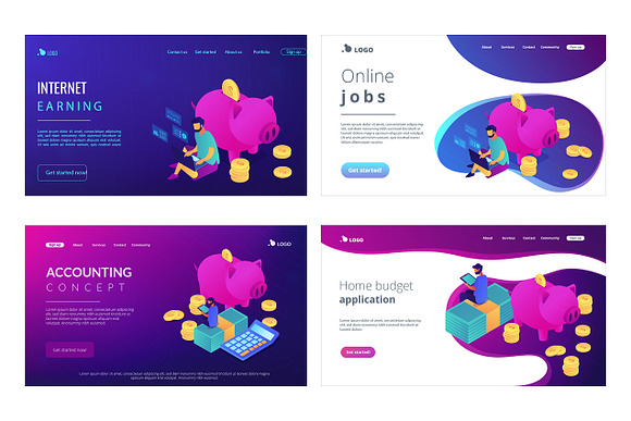 Business Isometric Landing Pages in Landing Page Templates - product preview 2