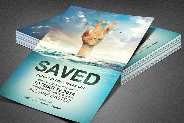 Saved Church Flyer Template