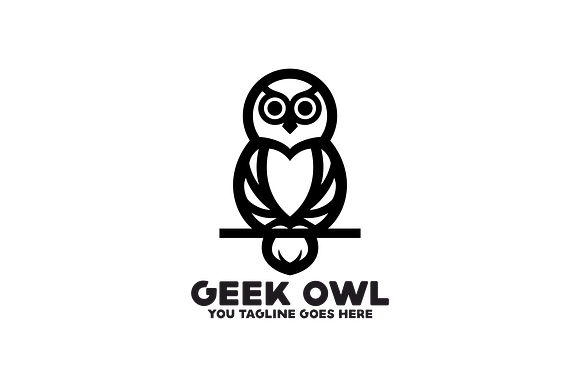Geek Owl Logo in Logo Templates - product preview 1