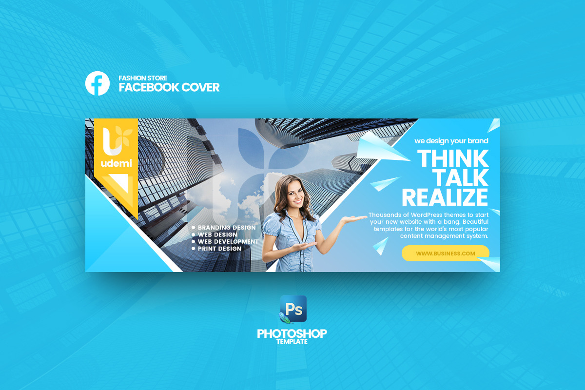 Udemi Business FB Cover Template  Creative Daddy With Regard To Facebook Templates For Business