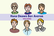 Hand Drawn Boy Avatar Vectors