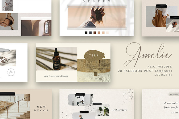 PS & Canva Amelie - Social Media in Instagram Templates - product preview 8