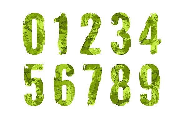 Green Leaves Alphabet [Vector] in Symbol Fonts - product preview 2