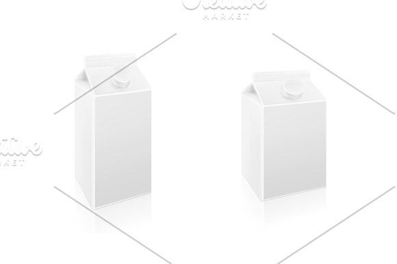 Milk blank carton box templates in Product Mockups - product preview 1