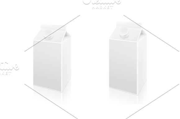 Milk blank carton box templates in Product Mockups - product preview 2