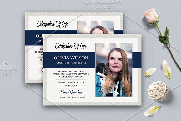 Funeral Announcement  V02 in Card Templates - product preview 2