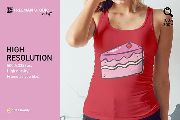Girls Tank-Top Mock-Up Set in Product Mockups - product preview 3