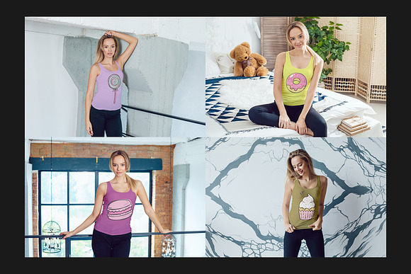 Girls Tank-Top Mock-Up Set in Product Mockups - product preview 5