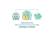 Triple bottom line concept icon