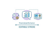 Financial performance concept icon