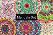 6 Vector mandala ornament collection