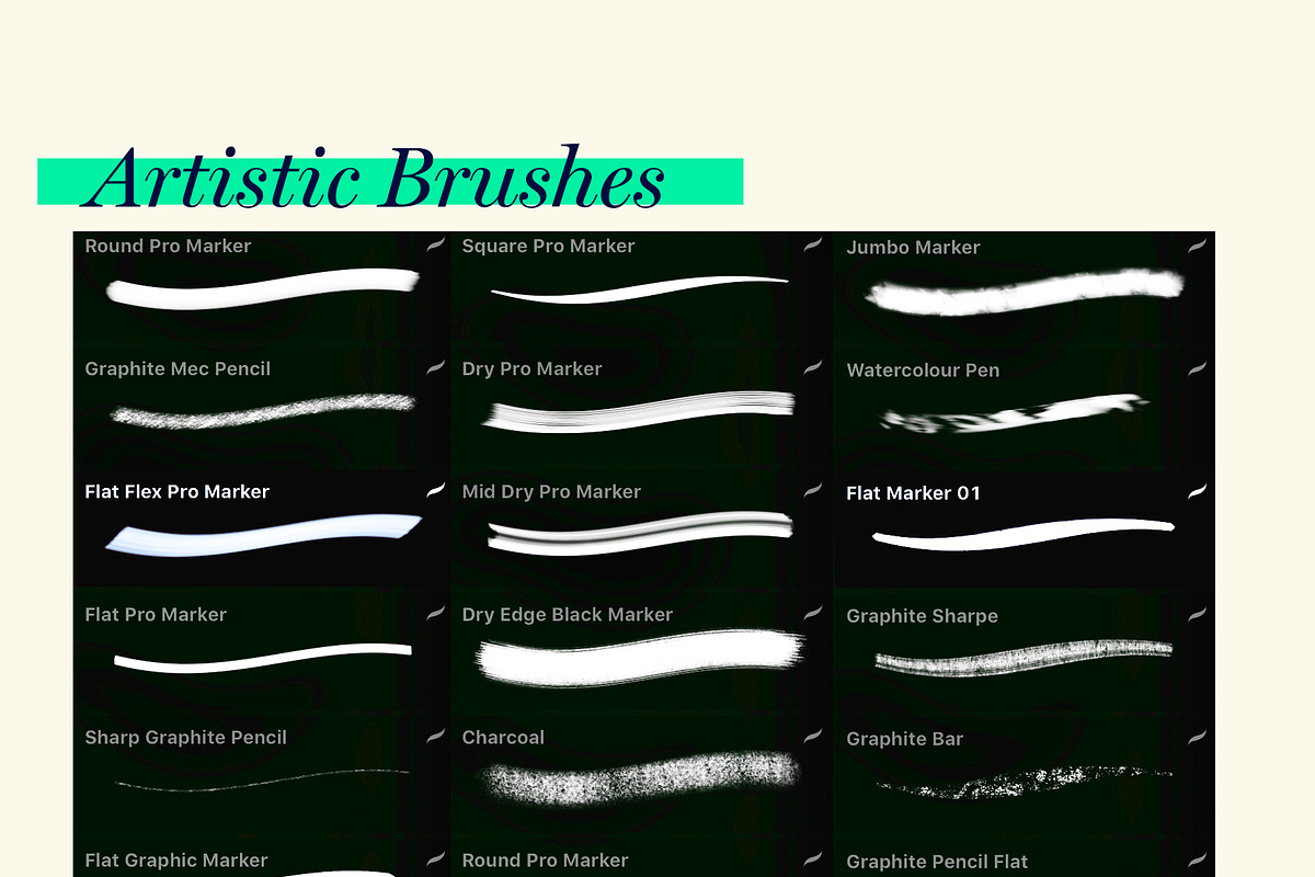 100 + Art Brushes for Procreate in Add-Ons - product preview 8