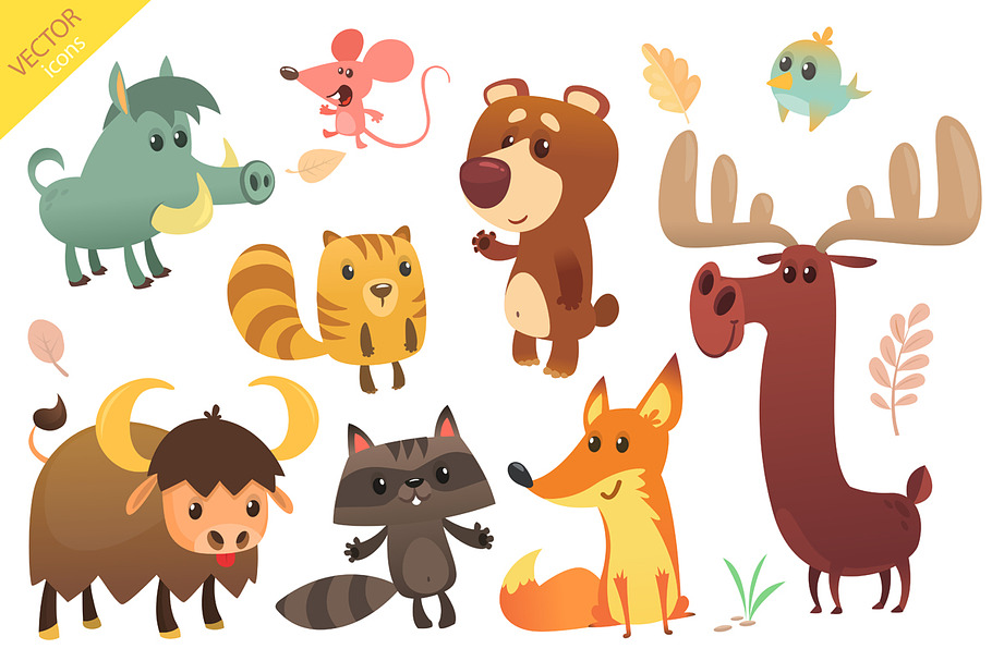 Cartoon forest animals