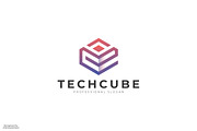 Tech Cube E Letter Logo