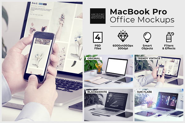 MacBook Pro Office Mockups