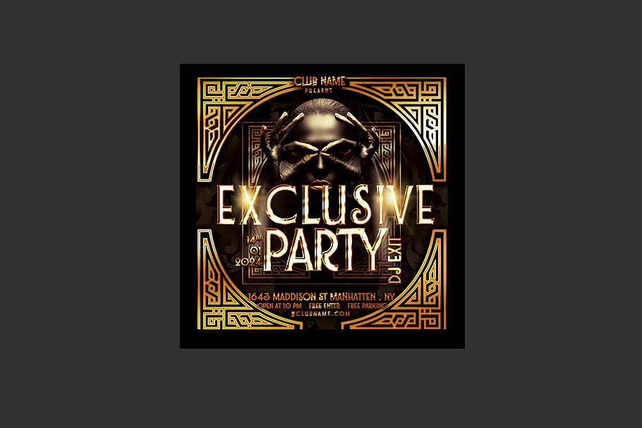 Exclusive Party Flyer in Flyer Templates - product preview 8