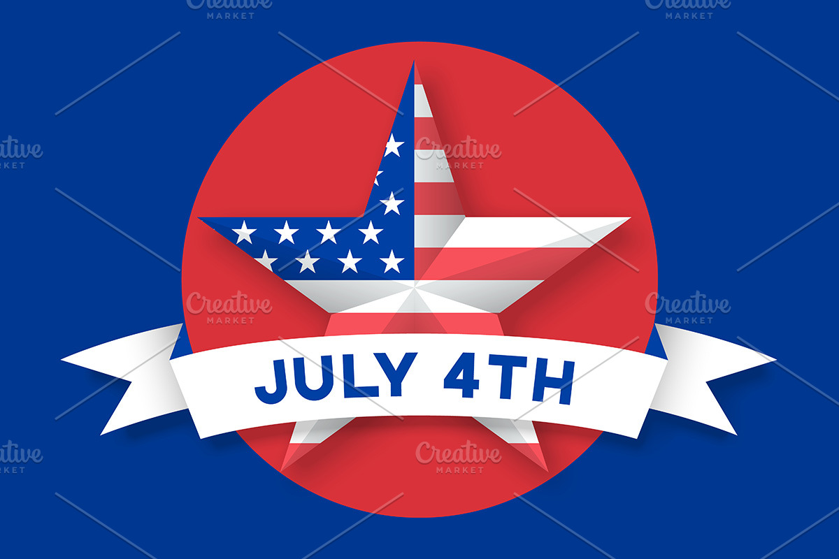 Icon of Star with american flag USA in Illustrations - product preview 8