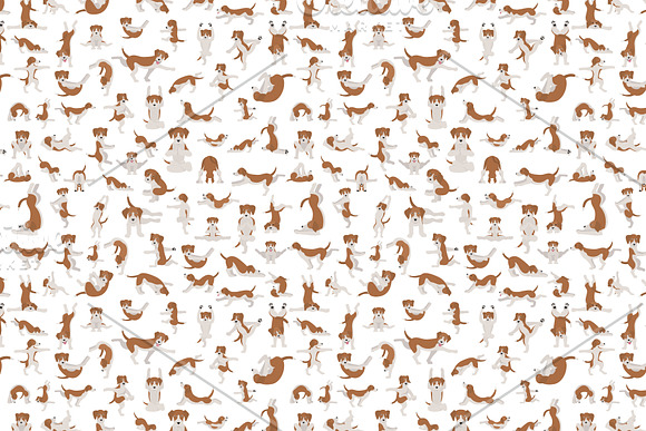 50 yoga dog poses in Illustrations - product preview 4