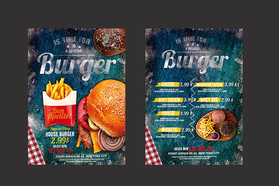 Burger Menu in Flyer Templates - product preview 8