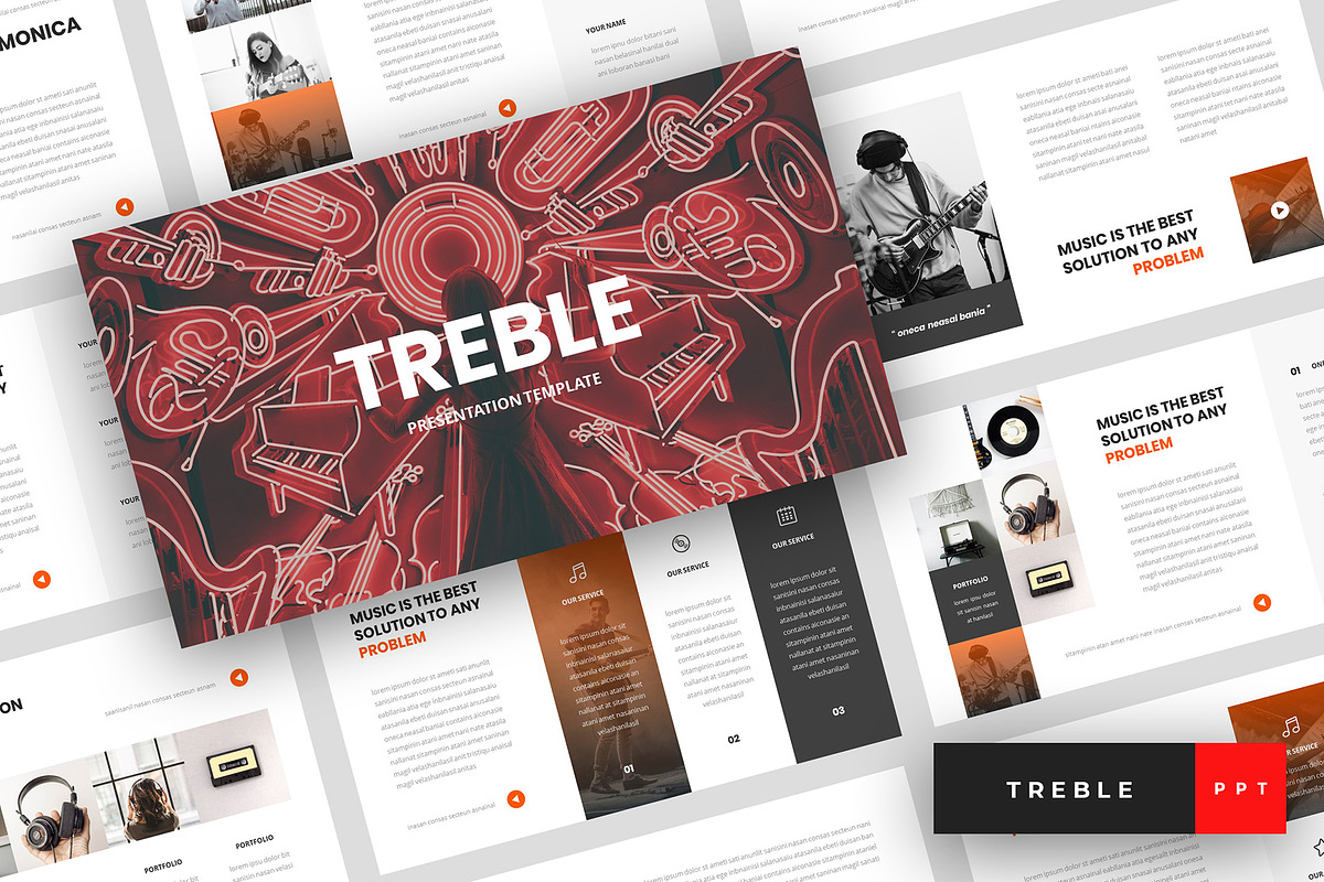 Treble - Music PowerPoint in PowerPoint Templates - product preview 8
