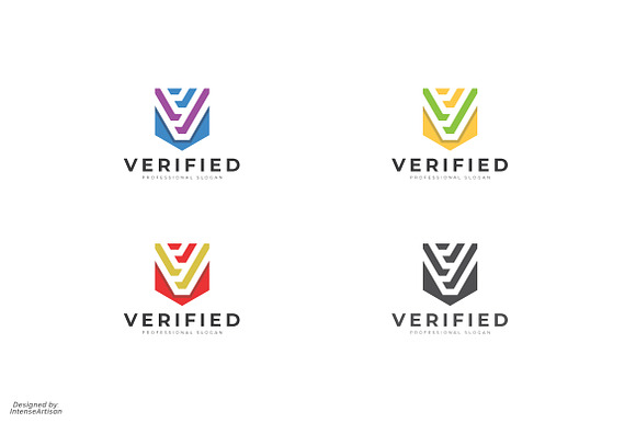Verified V Letter Logo in Logo Templates - product preview 1