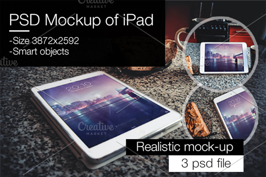PSD Mockup of iPad in Mobile & Web Mockups - product preview 8
