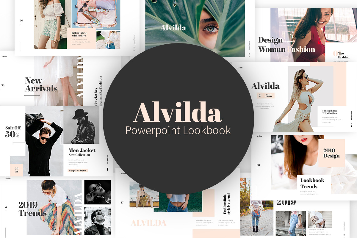 Alvilda Powerpoint Lookbook in PowerPoint Templates - product preview 8