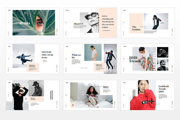 Alvilda Powerpoint Lookbook in PowerPoint Templates - product preview 1
