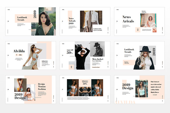 Alvilda Powerpoint Lookbook in PowerPoint Templates - product preview 2