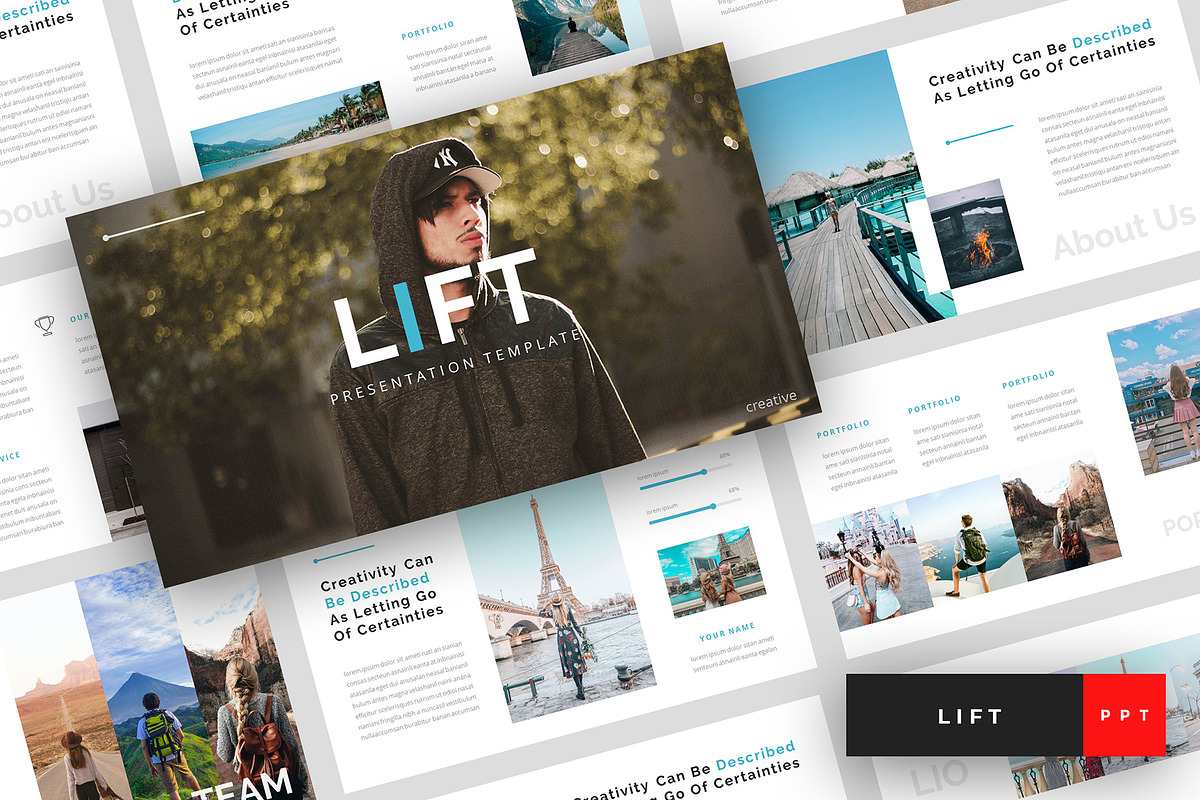 Lift - Creative PowerPoint in PowerPoint Templates - product preview 8