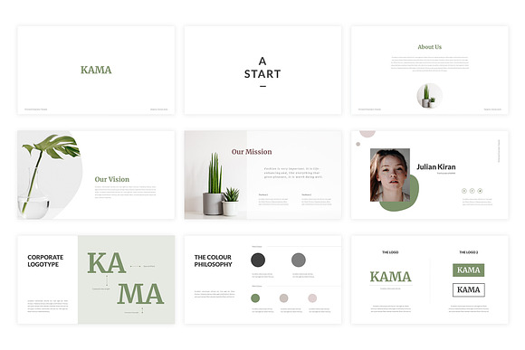 Kama - Brand Guidelines Powerpoint in PowerPoint Templates - product preview 2