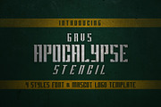 GRVS Apocalypse Stencil Font