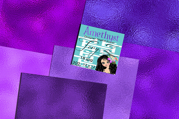 Purple Amethyst Foil Texture in Textures - product preview 1