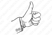 Hand Thumbs Up Gesture