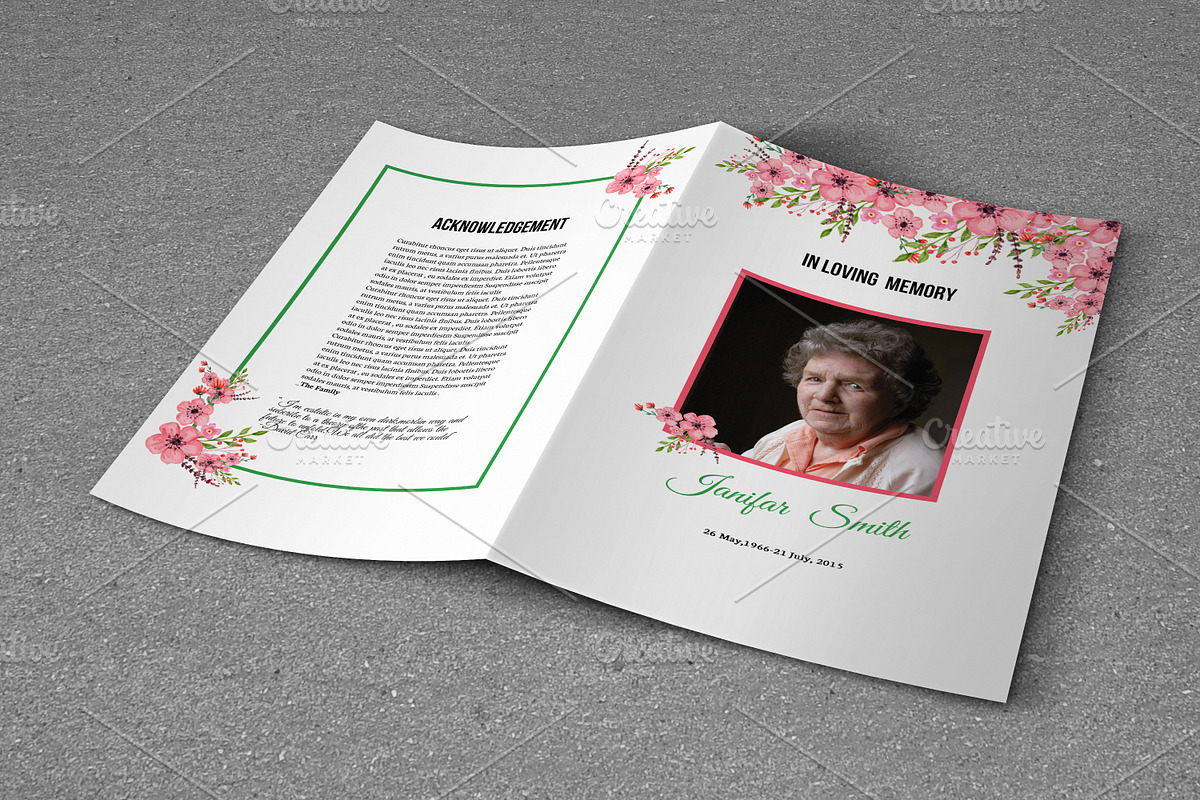 Funeral Program Template - V885 in Brochure Templates - product preview 8