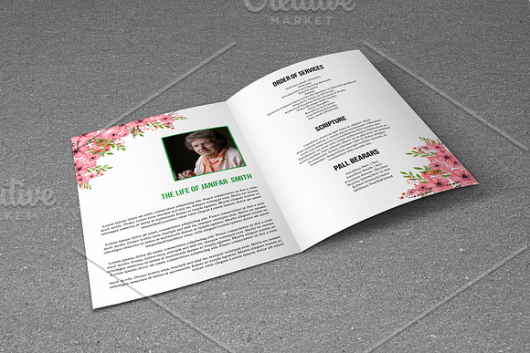 Funeral Program Template - V885 in Brochure Templates - product preview 1