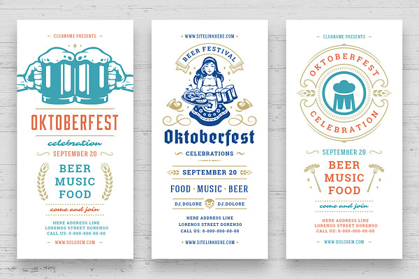 Oktoberfest flyers or banners