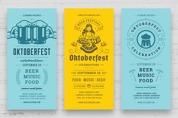 Oktoberfest flyers or banners in Flyer Templates - product preview 1