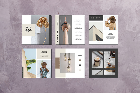 Noctua Keynote Instagram Pack in Instagram Templates - product preview 5