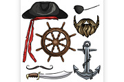 Sketch pirate attributes icon