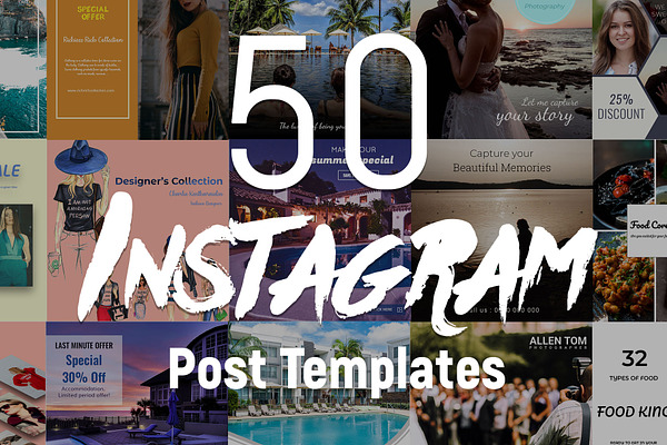 50 Instagram Post PSD templates