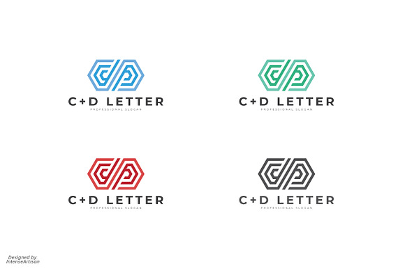 C & D Monogram Letter Logo in Logo Templates - product preview 1