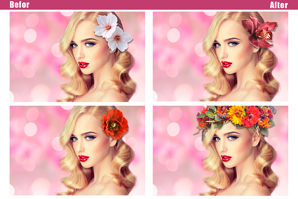 35 flower hair crown overlay in Add-Ons - product preview 5