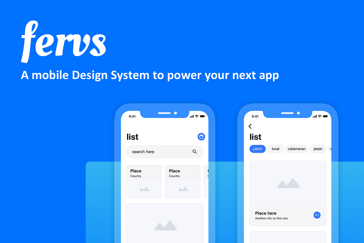 fervs design system in App Templates - product preview 8