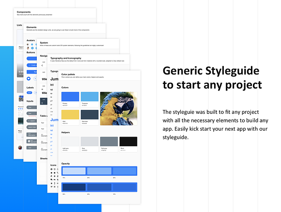 fervs design system in App Templates - product preview 2
