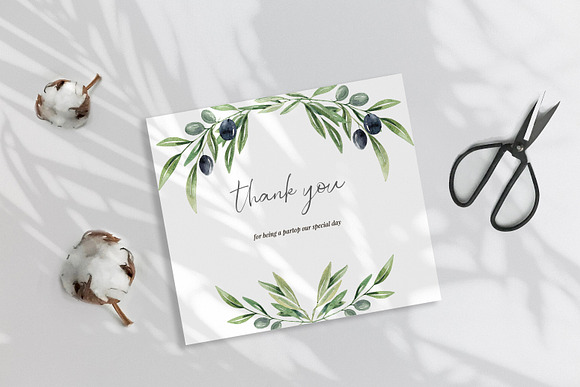 Olive branches Wedding Suite in Wedding Templates - product preview 4