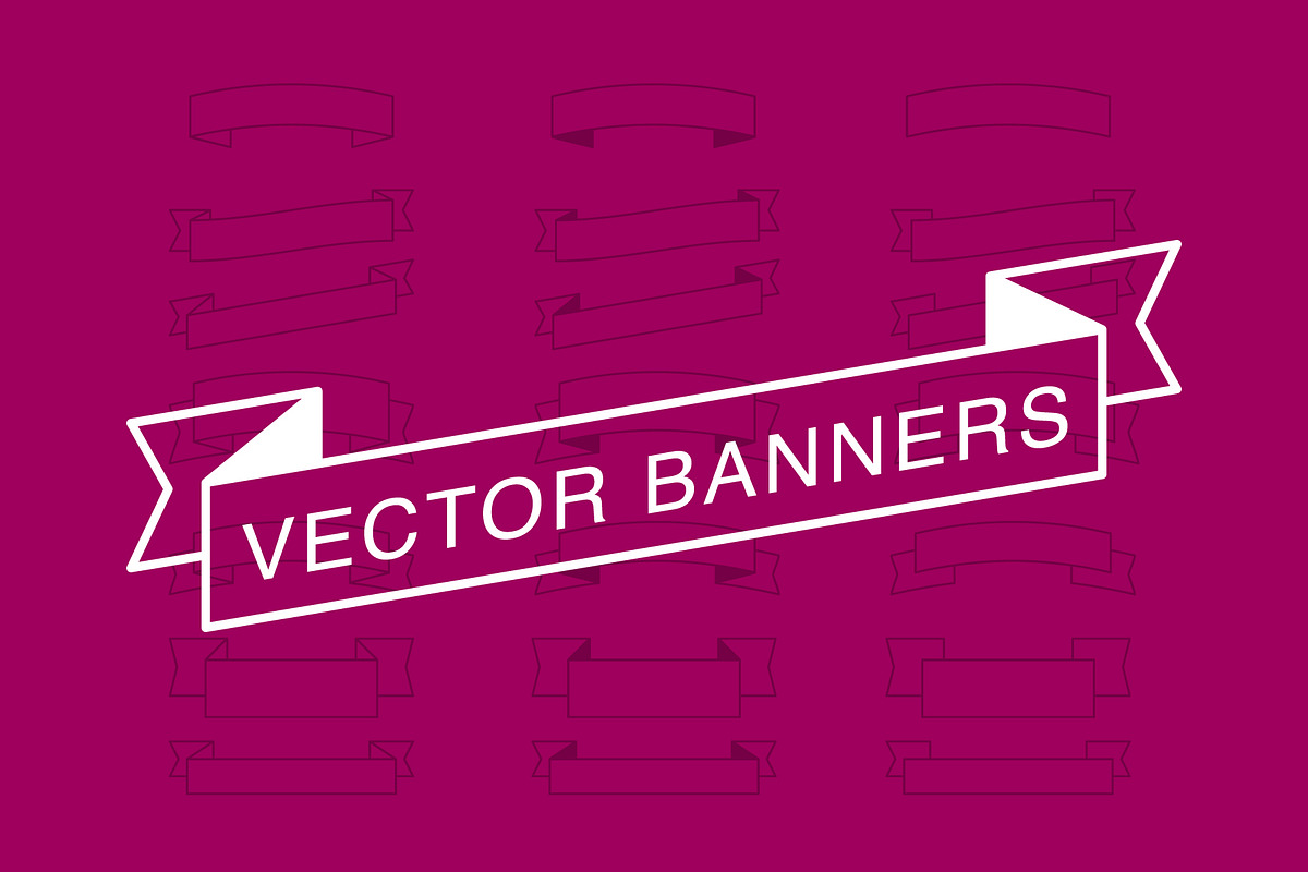 Vector Banners / Ribbons Set 1 in Objects - product preview 8