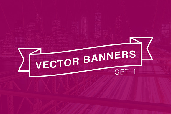 Vector Banners / Ribbons Set 1 in Objects - product preview 1