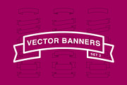 Vector Banner Ribbons Set 2